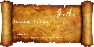 Gazdag Arita névjegykártya